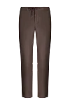 Cesare di Napoli Brown woolen pants for men - 100% wool. Country of manufacture: Italy. Care: specialized cleaning - photo 1