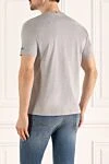 Gray cotton T-shirt for men MC2 Saint Barth - Composition: 100% cotton. Country of manufacture: Italy. Care: specialized cleaning - photo 4