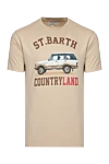 MC2 Saint Barth Beige cotton T-shirt for men - Composition: 100% cotton. Country of manufacture: Italy. Care: specialized cleaning - photo 1