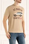 MC2 Saint Barth Beige cotton T-shirt for men - Composition: 100% cotton. Country of manufacture: Italy. Care: specialized cleaning - photo 3