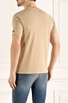 Beige cotton T-shirt for men MC2 Saint Barth - Composition: 100% cotton. Country of manufacture: Italy. Care: specialized cleaning - photo 4