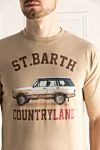 MC2 Saint Barth Beige cotton T-shirt for men - Composition: 100% cotton. Country of manufacture: Italy. Care: specialized cleaning - photo 5