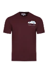 MC2 Saint Barth Men's burgundy cotton T-shirt - Composition: 100% cotton. Country of manufacture: Italy. Care: specialized cleaning - photo 1