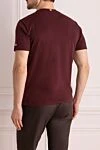 Men's burgundy cotton T-shirt MC2 Saint Barth - Composition: 100% cotton. Country of manufacture: Italy. Care: specialized cleaning - photo 4