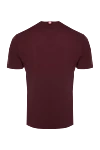 Men's burgundy cotton T-shirt MC2 Saint Barth - Composition: 100% cotton. Country of manufacture: Italy. Care: specialized cleaning - photo 6