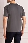 Gray cotton and elastane T-shirt for men Cesare di Napoli - 80% cotton, 20% elastane. Country of manufacture: Italy. Care: specialized cleaning - photo 4