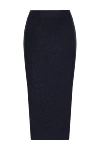 Юбка синяя женская Brunello Cucinelli - 51% кашемир, 22% шелк, 20% нейлон, 7% полиэстер.. завязка. Страна производитель: Италия. Уход: специализированная чистка - фото 6