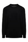 Loro Piana Long sleeve cashmere jumper for men black - 100% cashmere. Country of manufacture: Italy. Care: specialized cleaning - photo 1