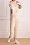 Loro Piana Women's beige cashmere walking suit - hood. four pockets. 100% cashmere. zipper. Country of manufacture: Italy. Care: specialized cleaning - photo 3