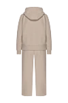 Women's beige cashmere walking suit Loro Piana - hood. four pockets. 100% cashmere. zipper. Country of manufacture: Italy. Care: specialized cleaning - photo 6