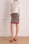 Юбка mini Balmain - Страна производитель: Франция. Уход: специализированная чистка - фото 2