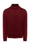 Stefano Ricci Поло з довгим рукавом з кашеміру та шовку чоловіче червоне - 70% кашемір, 30% шовк. Країна виробник: Італія. Догляд: спеціалізоване чищення - фото 1