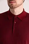 Stefano Ricci Поло з довгим рукавом з кашеміру та шовку чоловіче червоне - 70% кашемір, 30% шовк. Країна виробник: Італія. Догляд: спеціалізоване чищення - фото 5