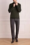 Тройер із кашеміру та шовку чоловічий зелений Stefano Ricci - 70% кашемір, 30% шовк. блискавка. Країна виробник: Італія. Догляд: спеціалізоване чищення - фото 2