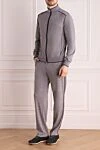 Gray men's wool and polyamide walking suit Stefano Ricci - 92% wool 8% polyamide. Closure: zipper. Country of manufacture: Italy. Care: specialized cleaning - photo 2