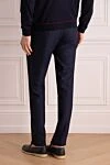 Брюки мужские из шерсти синие Stefano Ricci - 100% шерсть. Страна производитель: Италия. Уход: специализированная чистка - фото 4