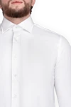 Alessandro Gherardi Men's shirt made of white cotton - 100% cotton. Closure: buttons. Country of manufacture: Italy. Care: specialized cleaning - photo 5