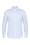 Alessandro Gherardi Men's cotton shirt blue - 100% cotton. Closure: buttons. Country of manufacture: Italy. Care: specialized cleaning - photo 1