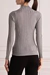 Gray jumper for women Peserico - striped texture. 78% wool, 21% viscose, 1% polyamide. Country of manufacture: Italy. Care: specialized cleaning - photo 4