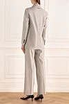 Women's gray trouser suit Peserico - Composition: 92% wool, 4% polyamide, 3% polyester, 1% elastane. Pockets: four pockets. Fastening: buttons, zipper. Country of manufacture: Italy. Care: specialized cleaning - photo 4