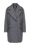 Peserico Gray coat for women - classic collar. 45% alpaca, 38% wool, 14% polyamide, 3% lurex. hidden buttons. two pockets. Country of manufacture: Italy. Care: specialized cleaning - photo 1