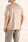 Beige cotton T-shirt for men Limitato - 100% cotton. Country of manufacture: Italy. Care: specialized cleaning - photo 4