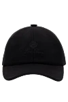 Loro Piana Black cashmere cap for men - logo. 100% cashmere. Country of manufacture: Italy. Care: specialized cleaning - photo 1