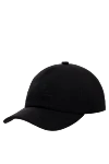 Loro Piana Black cashmere cap for men - logo. 100% cashmere. Country of manufacture: Italy. Care: specialized cleaning - photo 3