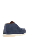 Men's blue nubuck desert boots Loro Piana - Decor: contrast sole. Composition: 100% nubuck. Country of manufacture: Italy. Care: specialized cleaning - photo 4