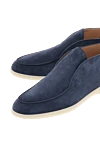 Loro Piana Men's blue nubuck desert boots - Decor: contrast sole. Composition: 100% nubuck. Country of manufacture: Italy. Care: specialized cleaning - photo 5