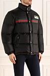 Gucci Black polyamide down jacket for men - 100% polyamide. buttons, zippers. two side. Insulation: down. Country of manufacture: Italy. Care: specialized cleaning - photo 3