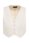 The Andamane White suit vest for women - 68% polyester, 29% viscose, 3% elastane. four pockets. buttons, belt. Country of manufacture: Italy. Care: specialized cleaning - photo 1