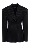 The Andamane Black jacket for women - striped pattern. 56% polyester, 41% viscose, 3% elastane. two pockets. buttons. Country of manufacture: Italy. Care: specialized cleaning - photo 1