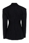 Black jacket for women The Andamane - striped pattern. 56% polyester, 41% viscose, 3% elastane. two pockets. buttons. Country of manufacture: Italy. Care: specialized cleaning - photo 6