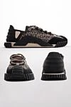 Dolce & Gabbana Men's jacquard sneakers brown - 30% cotton 20% calfskin 20% polyurethane 10% elastane 10% polyamide 10% polyester. inner material 37% polyamide 20% elastane 20% polyester 10% calfskin 10% goatskin 3% polyurethane. Closure: laces. Insoles: calfskin. Country of manufacture: Italy. Care: specialized cleaning - photo 7