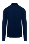 Polo with long sleeves made of wool blue for men Loro Piana - 100% wool. Country of manufacture: Italy. Care: specialized cleaning - photo 6