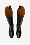 Loro Piana Сапоги из кожи черные женские - металлическое кольцо с гравировкой логотипа. 100% кожа. Высота каблука: 2,5 см. Страна производитель: Италия. Уход: специализированная чистка - фото 9