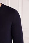 Brunello Cucinelli Long sleeve wool and cashmere sweater blue for men - 10% cashmere, 90% wool. Country of manufacture: Italy. Care: specialized cleaning - photo 5