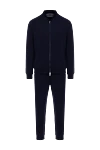 Brunello Cucinelli Men's walking suit made of cotton and polyamide blue - 93% cotton, 7% polyamide. Closure: zipper. Country of manufacture: Italy. Care: specialized cleaning - photo 1