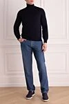 Cashmere and wool golf for men black Brunello Cucinelli - 10% cashmere, 90% wool. Country of manufacture: Italy. Care: specialized cleaning - photo 2