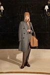 Loro Piana Пальто из льна и кашемира серое женское - узор 