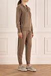 Brunello Cucinelli Прогулянковий костюм з кашеміру бежевий жіночий - капюшон. чотири кишені. 100% кашемір. блискавка, куліска. Країна виробник: Італія. Догляд: спеціалізоване чищення - фото 3