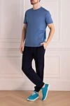 Cotton pants for men blue Brunello Cucinelli - 100% cotton. Closure: drawstring. Country of manufacture: Italy. Care: specialized cleaning - photo 2