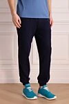 Brunello Cucinelli Cotton pants for men blue - 100% cotton. Closure: drawstring. Country of manufacture: Italy. Care: specialized cleaning - photo 3