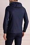 Sports sweatshirt made of cotton and elastane blue for men Kiton - 96% cotton, 4% elastane. Country of manufacture: Italy. Care: specialized cleaning - photo 4