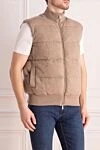 Svevo Cashmere vest beige for men - 100% cashmere. Country of manufacture: Italy. Care: specialized cleaning - photo 3