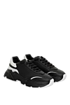 Dolce & Gabbana Women's black Daymaster sneakers - contrasting calfskin backdrop. nappa calfskin vamp. External composition: 100% calfskin. Internal composition: 90% lambskin 10% goatskin. Closure: flat laces. Outsole: Rubber outsole, ultra-light rubber outsole. Insole: leather with brand label. Country of manufacture: Italy. Care: specialized cleaning - photo 3