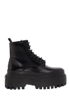 Dolce & Gabbana Boots made of polished calfskin for women black - Decoration: braid loop, tongue with signature calfskin label. 70% calfskin 30% viscose. Closure: waxed laces. Insole: calfskin with signature label. Country of manufacture: Italy. Care: specialized cleaning - photo 1