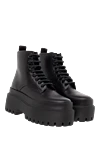 Dolce & Gabbana Boots made of polished calfskin for women black - Decoration: braid loop, tongue with signature calfskin label. 70% calfskin 30% viscose. Closure: waxed laces. Insole: calfskin with signature label. Country of manufacture: Italy. Care: specialized cleaning - photo 3