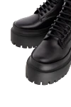 Dolce & Gabbana Boots made of polished calfskin for women black - Decoration: braid loop, tongue with signature calfskin label. 70% calfskin 30% viscose. Closure: waxed laces. Insole: calfskin with signature label. Country of manufacture: Italy. Care: specialized cleaning - photo 5